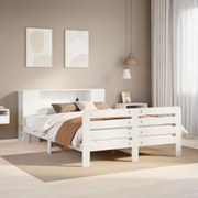vidaXL Σκελετός Κρεβ. Χωρίς Στρώμα Λευκό 120x190 εκ Μασίφ Πεύκο