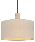 Φωτιστικό Οροφής Chios TF20861PC 1xΕ27 Φ45cm 140cm Cream Aca Wood, Fabric