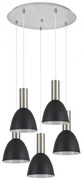 Κρεμαστό Φωτιστικό 5xE27 Κώνοι Adept Tube Homelighting 77-8461 Νίκελ Ματ