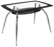 Τραπέζι Norris HM0086.02 Γυάλινο Μαύρο Metal, Glass