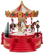Διακοσμητικό Καρουζέλ Φωτιζόμενο Με Κίνηση 90743 22x20x23cm Με Μπαταρίες Multi