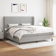 ΚΡΕΒΑΤΙ BOXSPRING ΜΕ ΣΤΡΩΜΑ ΑΝΟΙΧΤΟ ΓΚΡΙ 200X200 ΕΚ. ΥΦΑΣΜΑΤΙΝΟ 3128069