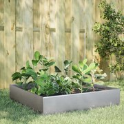 vidaXL Ζαρντινιέρα Υπερυψωμένη 100x100x33,5 εκ. Γαλβανισμένο Χάλυβα