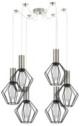 Φωτιστικό Οροφής Adept Tube 77-8436 65x65x300cm 6xE27 60W Nickel-Black Homelighting