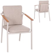 Intrahome ΠΟΛΥΘΡΟΝΑ ΑΛΟΥΜΙΝΙΟΥ SENCASABLANCALTCASABLANCAII .02 ΣΚΕΛΕΤΟΣ ΚΡΕΜ &amp; OLEFIN ΜΠΕΖ 60x55.5x90Υεκ intraho-1723751