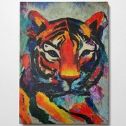 Πίνακας Καμβάς 405HND1198 50x70cm Multi Wallity Κάθετοι Ξύλο, Καμβάς