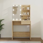 Μπουντουάρ με LED Sonoma Δρυς 74,5x40x141 εκ. Επεξ. Ξύλο 808804