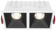 Χωνευτό Σποτ Οροφής Alfa LED 20W 4000K Διπλό Μαύρο-Λευκό DL043-02-10W4K-D-SQ-WB MAYTONI DL043-02-10W4K-D-SQ-WB Ασπρόμαυρο