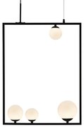 Φωτιστικό Οροφής Πολύφωτο Aca Quadro OD91494PB Black