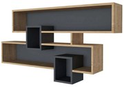 Ραφιέρα Τοίχου Karen 835PUQ1672 120x22x72,2cm Oak-Anthracite