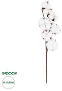 GloboStar® Artificial Garden COTTON BRANCH 20558 Τεχνητό Διακοσμητικό Κλαδί βαμβάκι Υ45cm