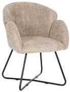 ΠΟΛΥΘΡΟΝΑ HARNIS HM9603.08 ΜΠΕΖ ΜΠΟΥΚΛΕ-ΜΑΥΡΑ ΜΕΤΑΛ.ΠΟΔΙΑ ΧΙΑΣΤΙ 59,5x64x77Υεκ