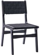 Καρέκλα Ridley 236-000008 48,5x61x87cm Black Wood,PVC