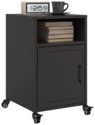 vidaXL Κομοδίνα 2 τεμ. Μαύρα 36x39x59 εκ. Χάλυβα