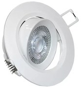 Adeleq Spot Led Ψευδοροφής Πλαστικό Στρογγυλό 5W 3000K 38° Λευκό 21-051000