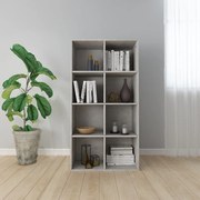 Ραφιέρα/Βιβλιοθήκη Γκρι Σκυροδέματος 66x30x130 εκ. Επεξ. Ξύλο 800157