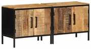 vidaXL Κομοδίνο Καφέ και μαύρο 50 x 30 x 45 εκ Μασίφ ξύλο μάνγκο