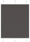 vidaXL Πλισέ περσίδα Μαύρο 110x100 cm Πλάτος υφάσματος 109,4 cm