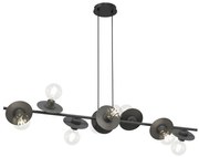 Κρεμαστό Φωτιστικό Οροφής 8xE27 120cm Token Emibig -1426/8-Μαύρο 1426/8