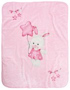 DAS BABY ΚΟΥΒΕΡΤΑ VELOUR 110X140 RELAX 4917 PINK