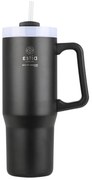 ESTIA ΘΕΡΜΟΣ STRAW TUMBLER XL SAVE THE AEGEAN 900ml MIDNIGHT BLACK