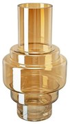 Artekko Glassy Βάζο Γυάλινο Μελί (19.5x19.5x35)cm