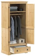 vidaXL Ντουλάπα Corona 76x50x170 εκ. από Μασίφ Ξύλο Πεύκου