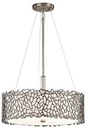 Κρεμαστό Φωτιστικό Οροφής 3xE27 60W IP20 Silver Coral KL-SILVER-CORAL-P-A Elstead KL-SILVER-CORAL-P-A Γκρι