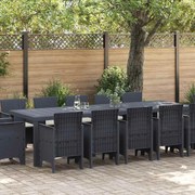 vidaXL Σέτ φαγητού για κήπο 13 pcs Ανθρακί Large Πολυράτταν