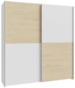 Ντουλάπα Δίφυλλη Jolite 318-000021 190x61x190,5cm White-Oak Δίφυλλη