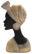 Διακοσμητική Φιγούρα African Lady 374-124-085 16x7x27cm Black-Gold Πολυρεσίνη