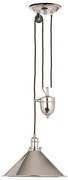 Κρεμαστό Φωτιστικό Οροφής 1xE27 Τροχαλία Provence Elstead Lighting-PV-P-PN-Νίκελ Ματ PV-P-PN