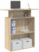 vidaXL Γραφείο Υποδοχής από Sonoma Δρυς 100x40x104 εκ. από Τεχνητό Ξύλο