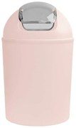 Κάδος Απορριμμάτων Μπάνιου Πλαστικός Ανοιχτό Ροζ