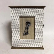 ΚΛΕΙΔΟΘΗΚΗ ΞΥΛΟΓΛΥΠΤΗ ΛΕΥΚΗ - ΚΑΦΕ 21x6x26cm|752-11013