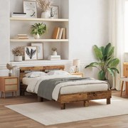 vidaXL Σκελετός Κρεβατιού Παλαιό ξύλο 120 x 200 cm Επεξεργασμένο ξύλο