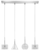 Κρεμαστό Φωτιστικό Ράγα 4xG9 Amber 114-01047-09BR-clear Luma Lighting-114-01047-09BR-clear-Διάφανο 114-01047-09BR-clear