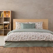 Σεντόνια Φανελένια Ronette 21 (Σετ 3τμχ) Beige-Green Kentia Μονό 170x275cm 100% Βαμβάκι