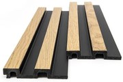 PS PANEL  ΜΕ 3D ΠΗΧΑΚΙΑ F4 RESIDENCE 21/122 mm  NAT.OAK/BLACK NewPlan