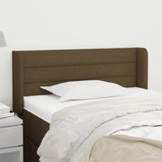 vidaXL Κεφαλάρι με Πτερύγια Σκούρο Καφέ 103x16x78/88 εκ. Υφασμάτινο