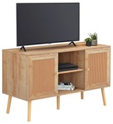 ΕΠΙΠΛΟ TV ΜΕΛΑΜΙΝΗΣ COLM ΜΕ ΠΟΡΤΕΣ RATTAN HM9223.11 ΣΕ ΧΡΩΜΑ ΦΥΣΙΚΟ 120x39x56,5Υεκ. - HM9223.11