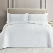 Κουβερλί Με Κέντημα WED101 (Σετ 3τμχ) White Palamaiki Υπέρδιπλo 240x260cm Microfiber