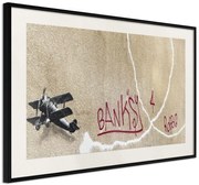 Αφίσα - Banksy: Love Plane - 60x40 - Μαύρο - Με πασπαρτού