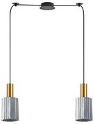 Φωτιστικό Οροφής Adept Tube 77-8577 12x15/300cm 2xE27 60W Smoke-Gold Homelighting
