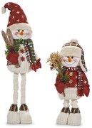 Χριστουγεννιάτικος Χιονάνθρωπος Επεκτεινόμενος Κόκκινο/Πράσινο 100cm