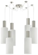 Φωτιστικό Οροφής Πολύφωτο Homelighting 77-8471 Nickel/White
