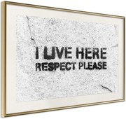 Αφίσα - Respect - 60x40 - Χρυσό - Με πασπαρτού