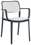 Καρέκλα Olesia Fylliana Ανθρακί - Γκρί 56x43x81 εκ. 56x43x81 εκ.