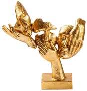 Διακοσμητικές Φιγούρες 565TNL1332 30x9x32cm Gold Aberto Design Πολυέστερ