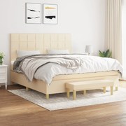 ΚΡΕΒΑΤΙ BOXSPRING ΜΕ ΣΤΡΩΜΑ ΚΡΕΜ 180X200 ΕΚ. ΥΦΑΣΜΑΤΙΝΟ 3137178